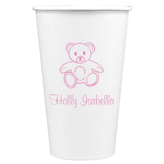 Little Teddy Bear Paper Coffee Cups